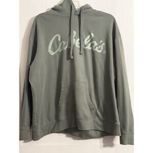 Cabela's Women's Hoodie Sweatshirt Sz 2XL Green Football Fall Winter Gorpcore
